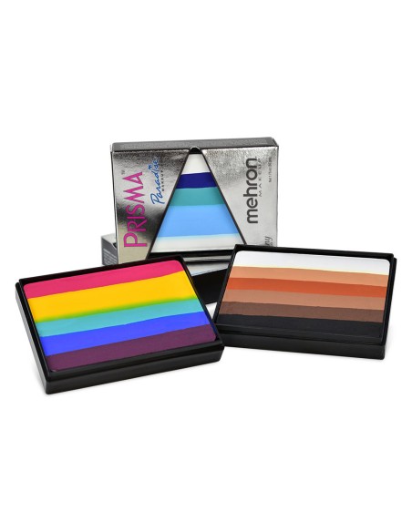 aguacolor con lineas de colores prisma mehron, perfecto para hacer flores y formas stickartpromakeupstore