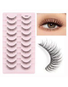 Pestañas postizas natuales, extensión de pestañas de visón 3D natural, largas y reutilizables