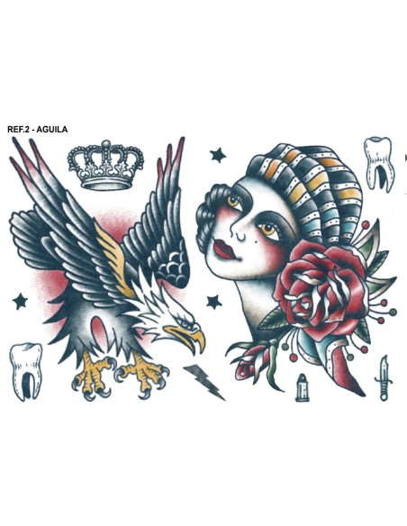 Tatuajes efimeros, tatuajes temporales, tatuajes vintage, tatuajes dibujados a mano, mentirijilla tattoo