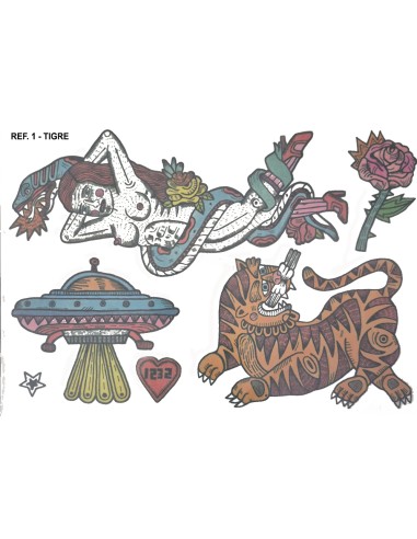 Tatuajes efimeros, tatuajes temporales, tatuajes vintage, tatuajes dibujados a mano, mentirijilla tattoo