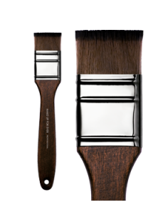 pincel cuadrado, corto y denso de gran suavidad