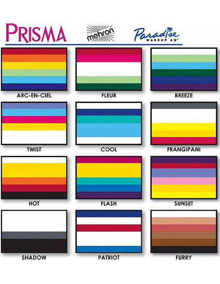 Mehron Paradise AQ Prisma Blend Set  - Paleta Agua color Prisma