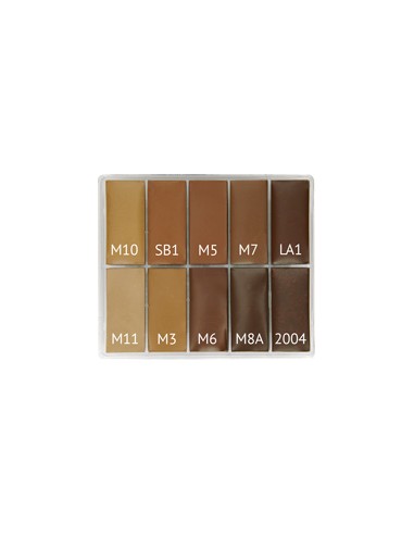 Paleta 10 tonos grasos - Palette Fard Crème 10 und.  (MAB.3) -  Maq Pro