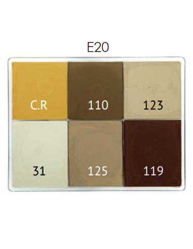 Paleta 6 tonos grasos  Palette Fard Crème 6 und. (MAP11)