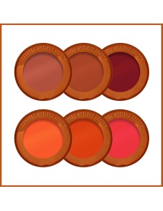 Colorete y labios en crema con acabado en polvo