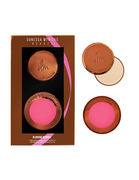 dúo de colorete y labial en crema